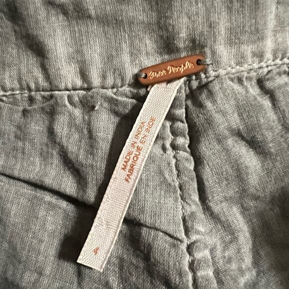 Free People Voila Lee Eyelet Graphite Cotton Shorts 4 Women’s Gray - Picture 5 of 6